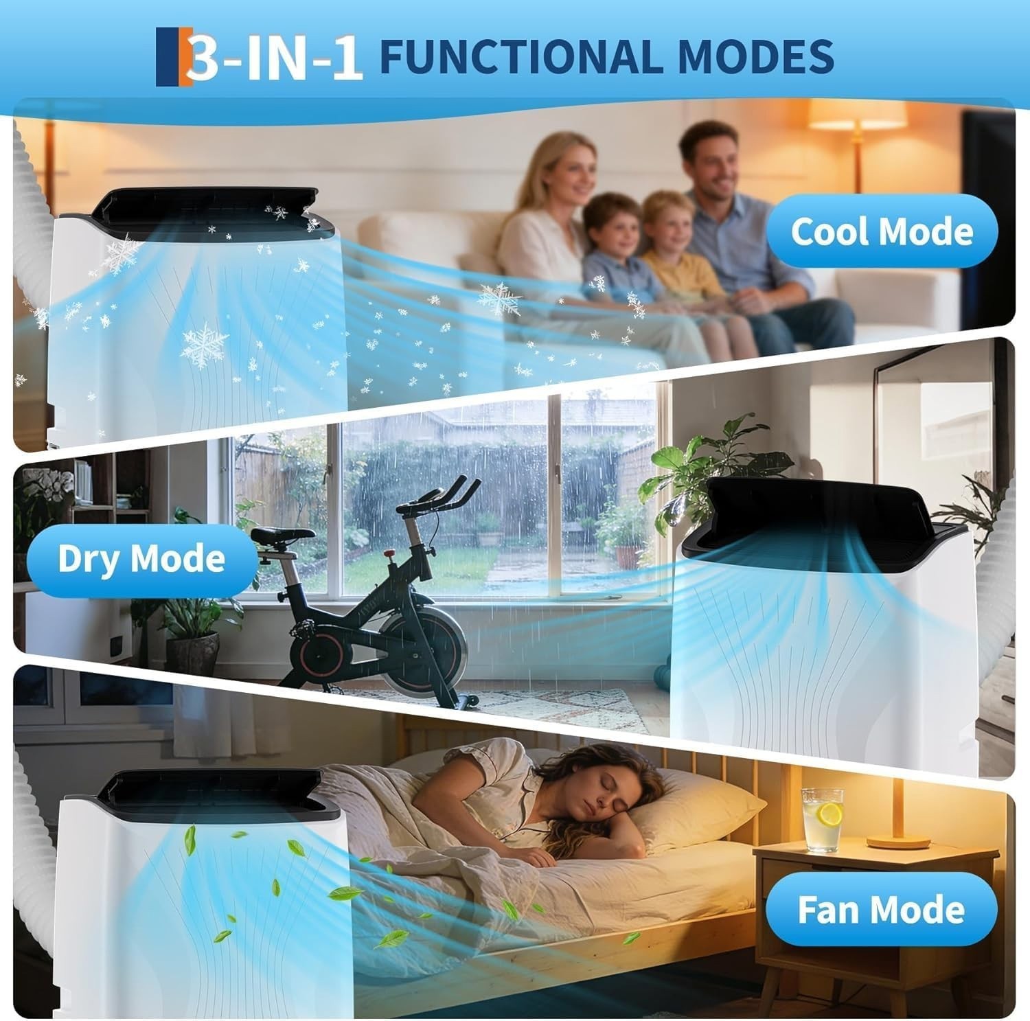❄️Portable Air Conditioner, 14000 BTU 5-in-1 Portable AC Unit, Cool Fan & Dry Re