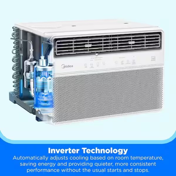midea 14,000 BTU Smart Inverter Plus Window AC for up to 700 sq. ft.