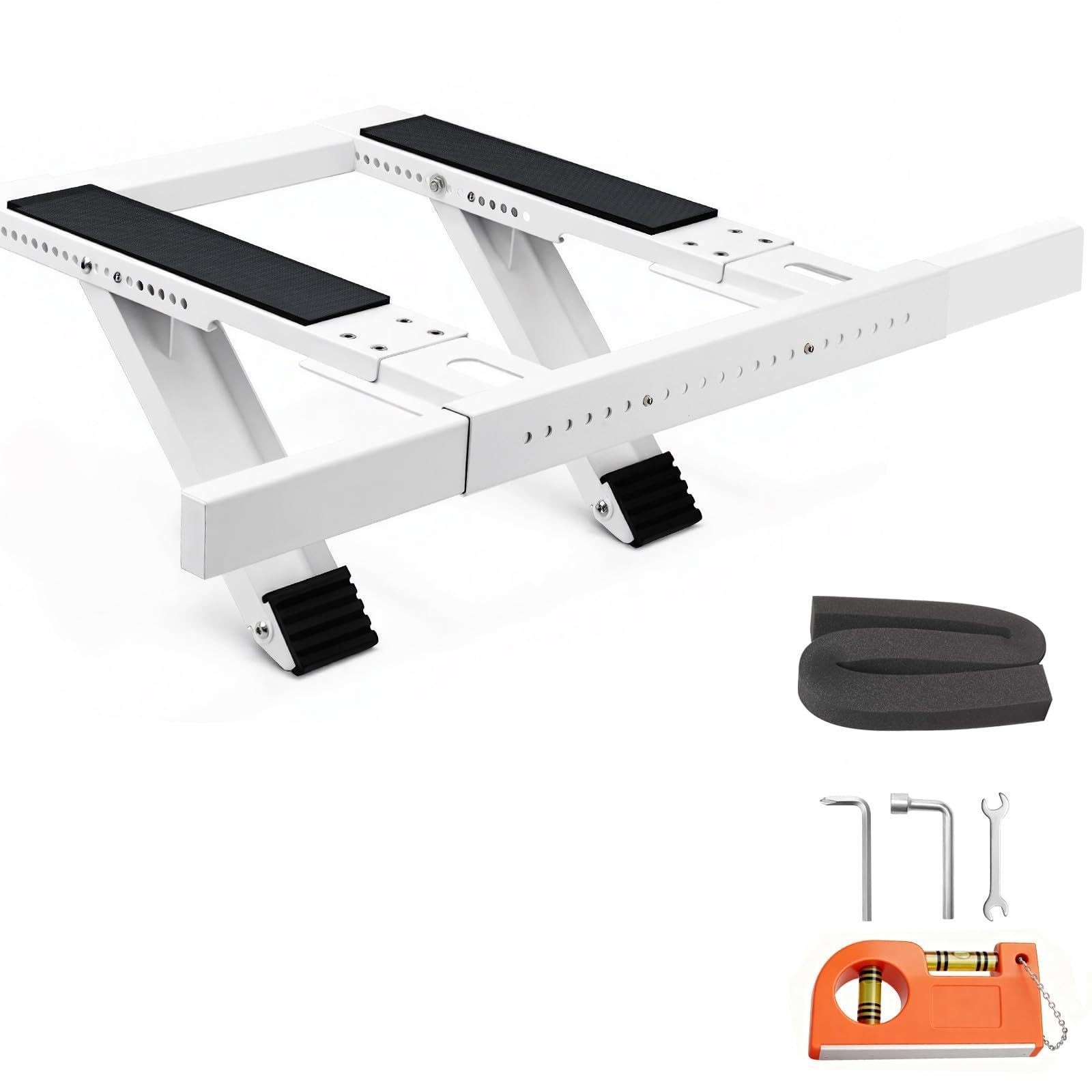 Adjustable Window AC Support Bracket – No Drill, Heavy Duty Steel, 300lbs Capaci