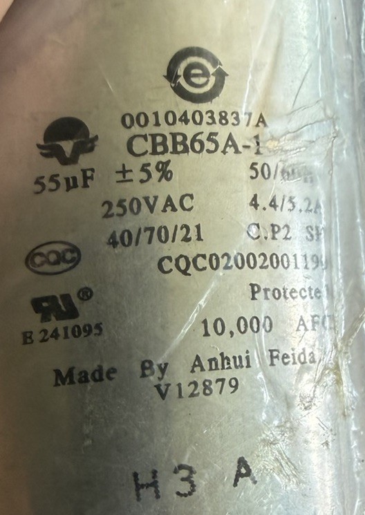 GE WJ20X22164 Room Air Conditioner Capacitor
