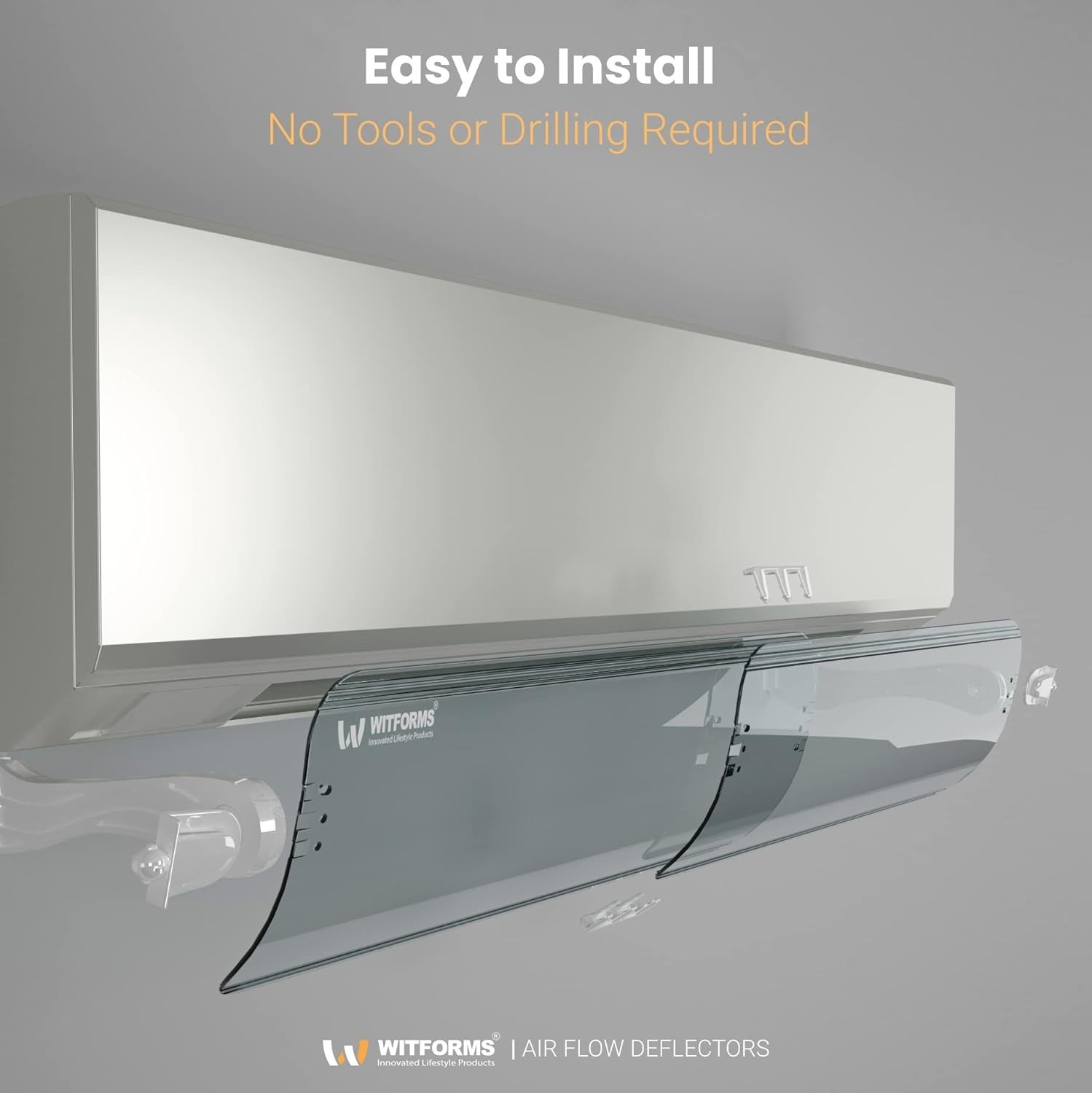 Transparent AC Deflector – Adjustable & Rotatable for Optimal Airflow
