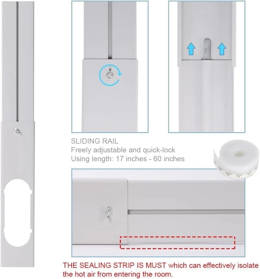 Efficient Window Vent Seal Kit – Fits Horizontal/Vertical Windows, 5.9 in Hose