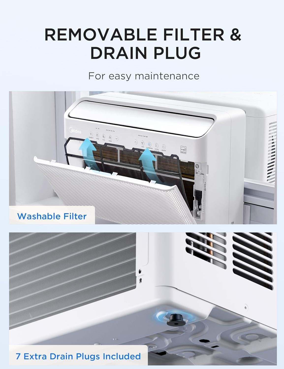 12,000 BTU U Shaped Smart Inverter Window Air Conditioner – Cools 550 Sq Ft, …