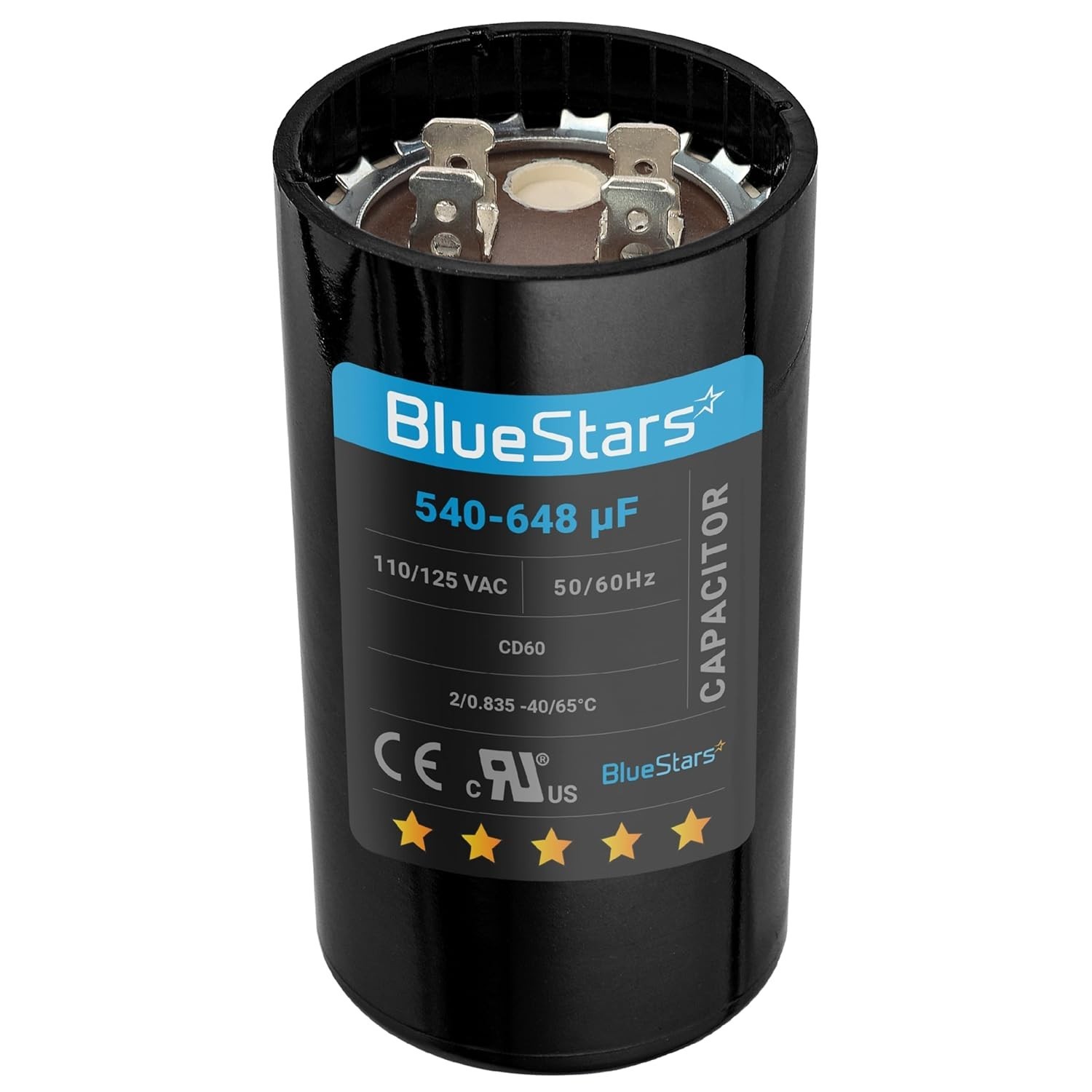 540-648 uF Run Start Capacitor 110-125V – Universal Replacement Part