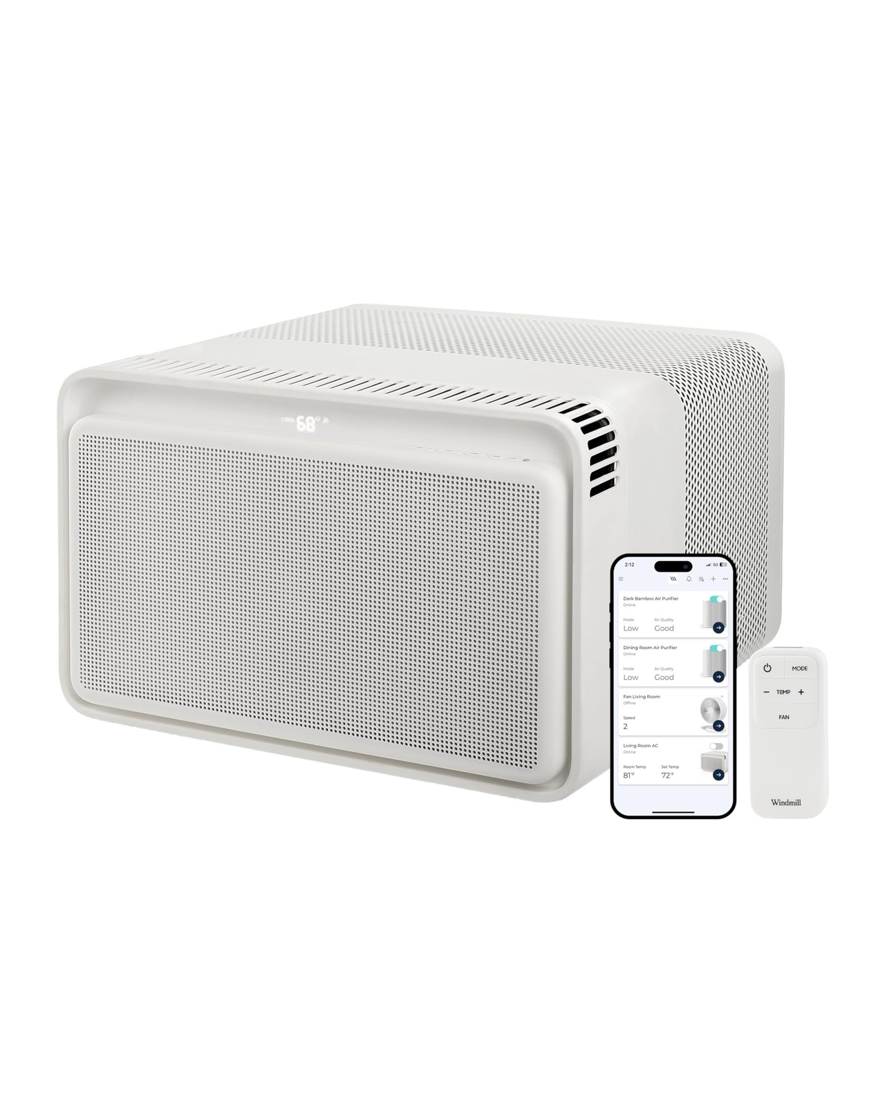 Windmill Window Air Conditioner Quiet & Smart, Easy Install, VoiceEnabled, R…