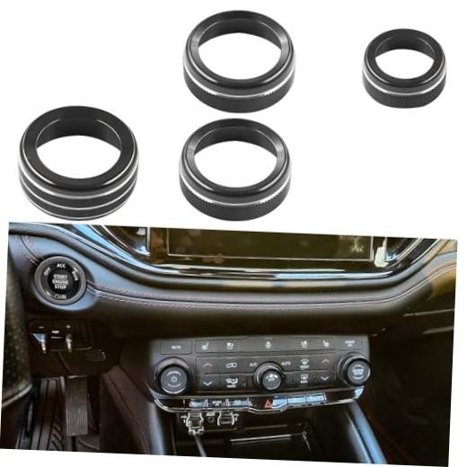 Air Conditioning Knob Cover for Dodge Durango Accessories 2021-2024 2025 Black