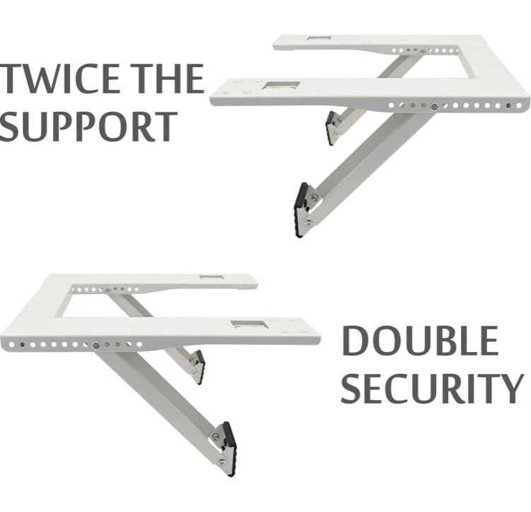 Qualward Air Conditioner Bracket Window AC Support Brackets Heavy Duty w/ 2 Arms
