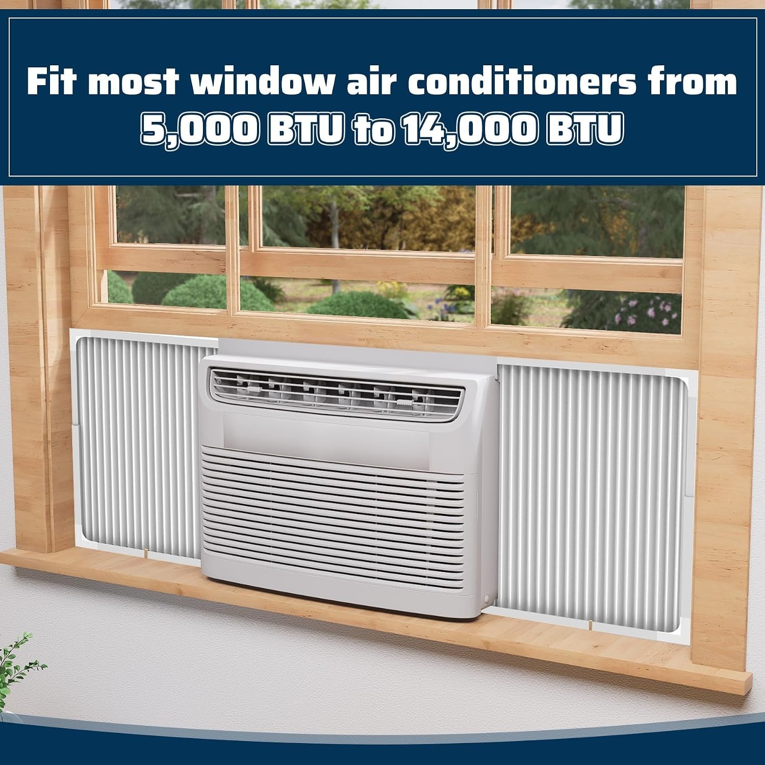 Adjustable Window Air Conditioner Side Panels Frame Set for 5000-14000 Btu Un…