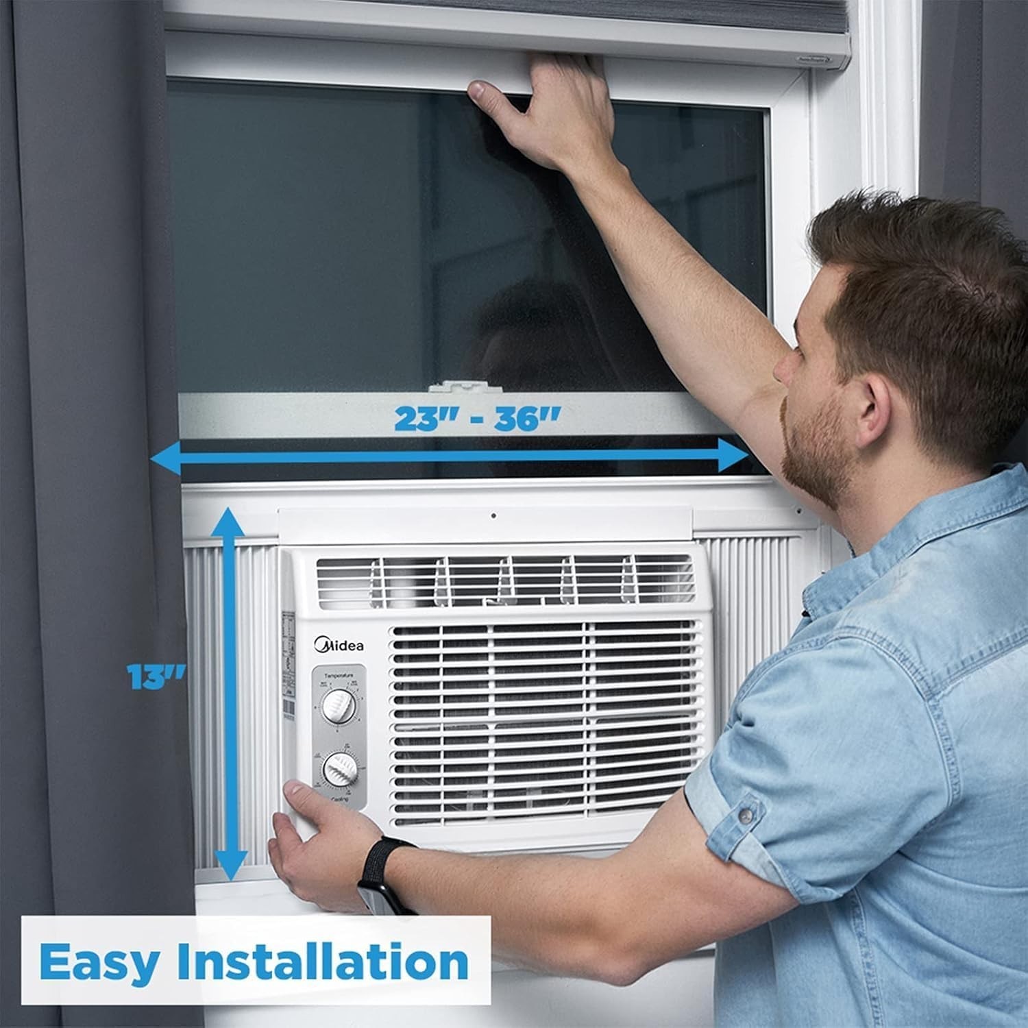 5,000 BTU EasyCool Small Window Air Conditioner – Cool up to 150 Sq. Ft. with…