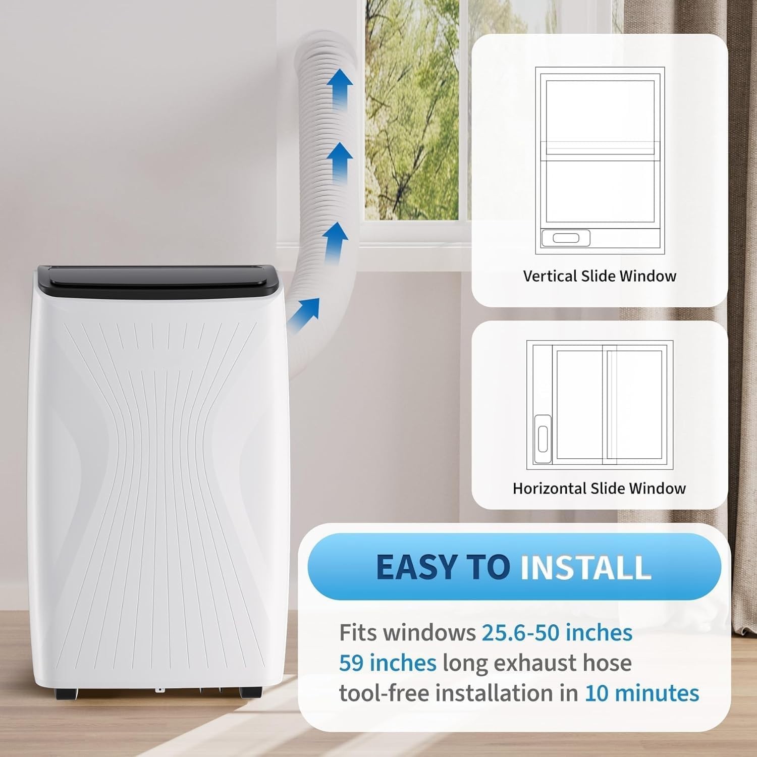 ❄️Portable Air Conditioner, 14000 BTU 5-in-1 Portable AC Unit, Cool Fan & Dry Re