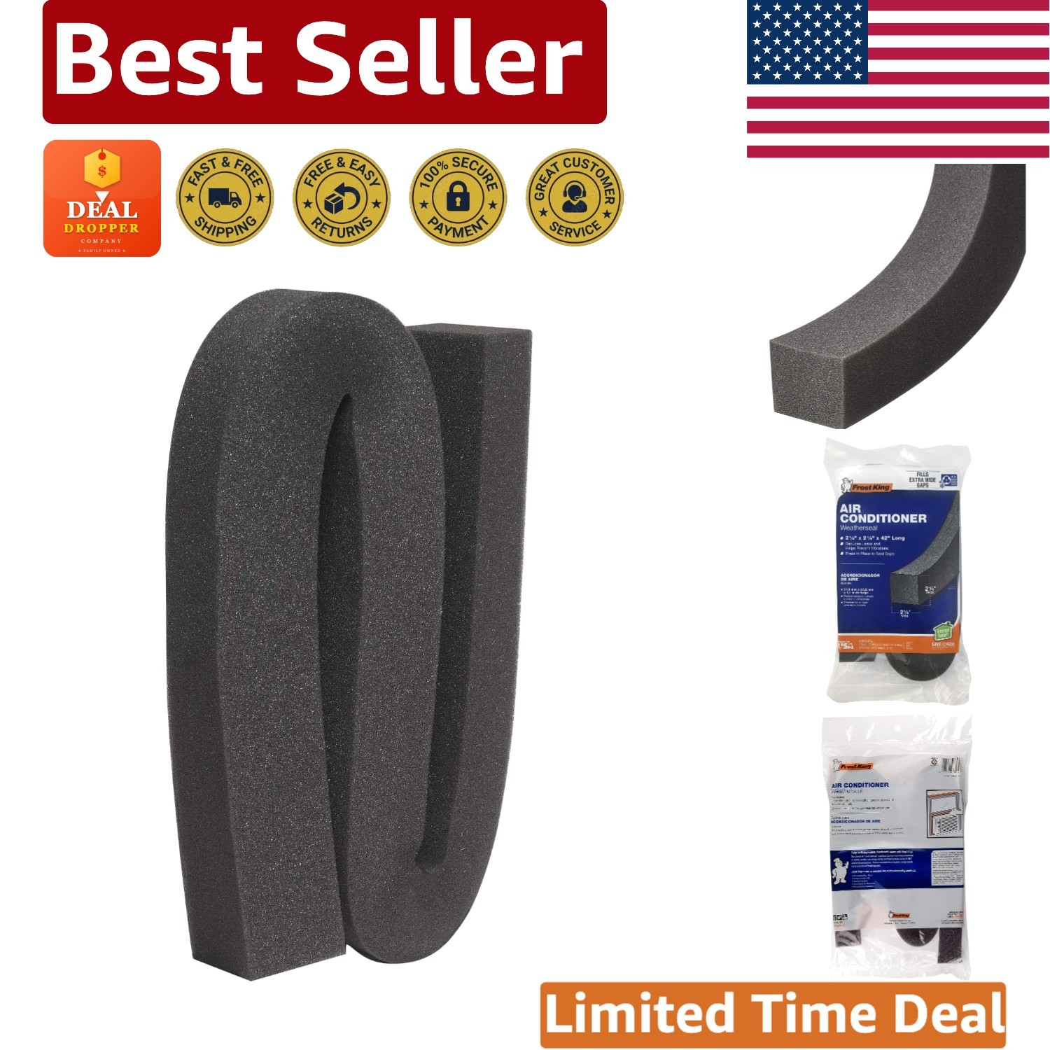 Frost King AC43H Weatherseal Tape – 42-Inch Insulation for Air Conditioners