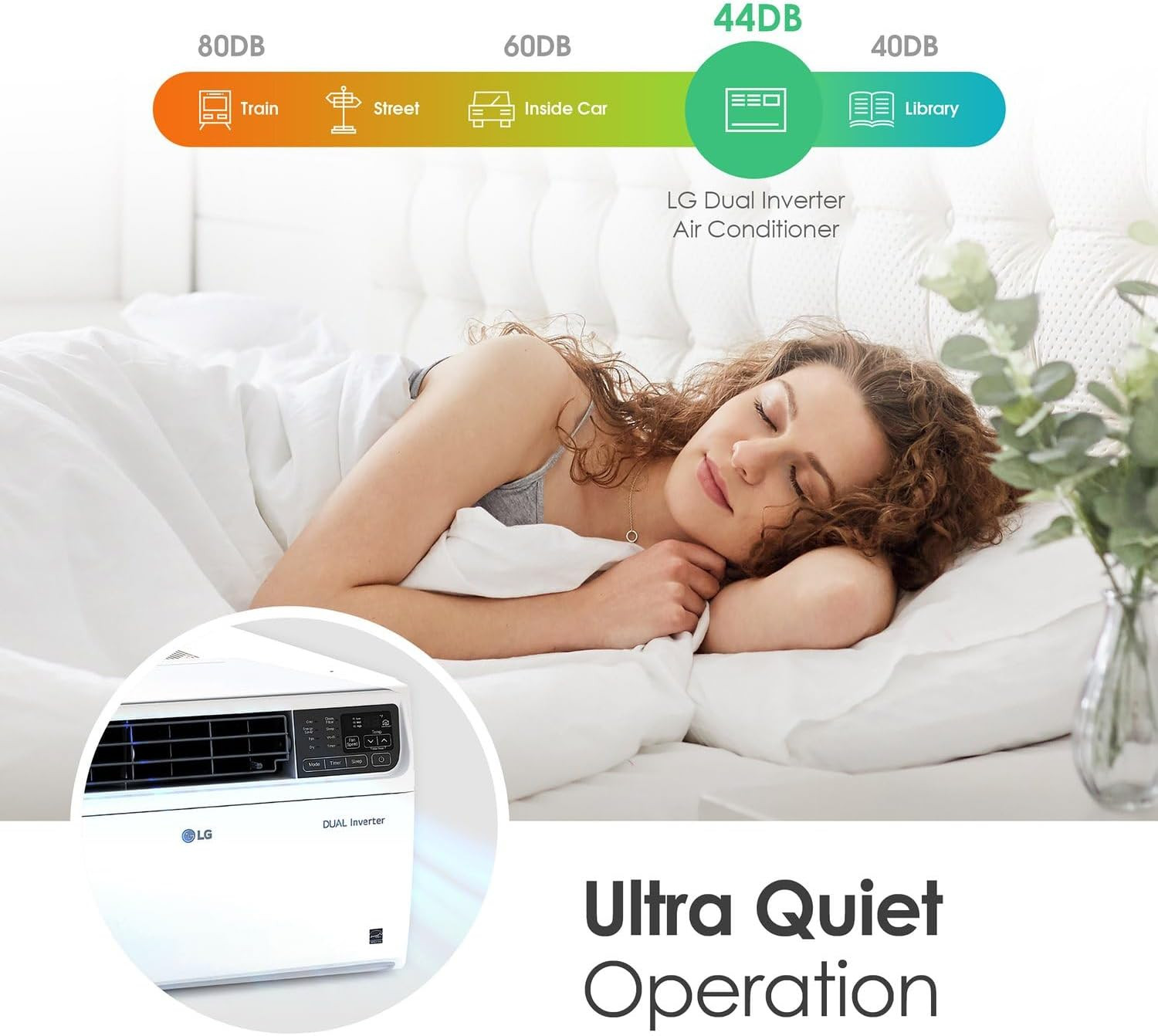 LG ,000 BTU Dual Inverter Smart Window Air Conditioner, 115V, Cools 340 Sq. Ft.