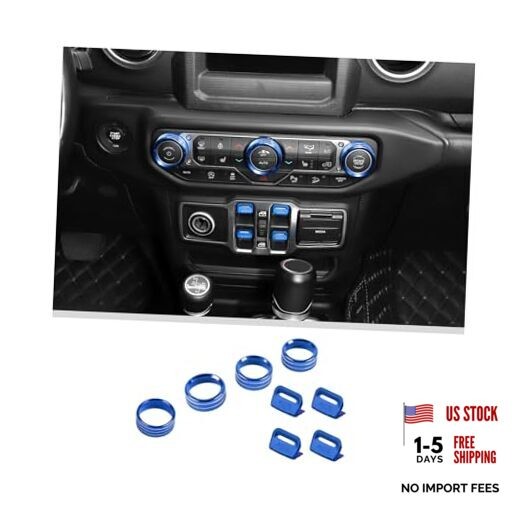 Air Conditioner Headlight Radio Center Consoles Switch Knob Window Blue