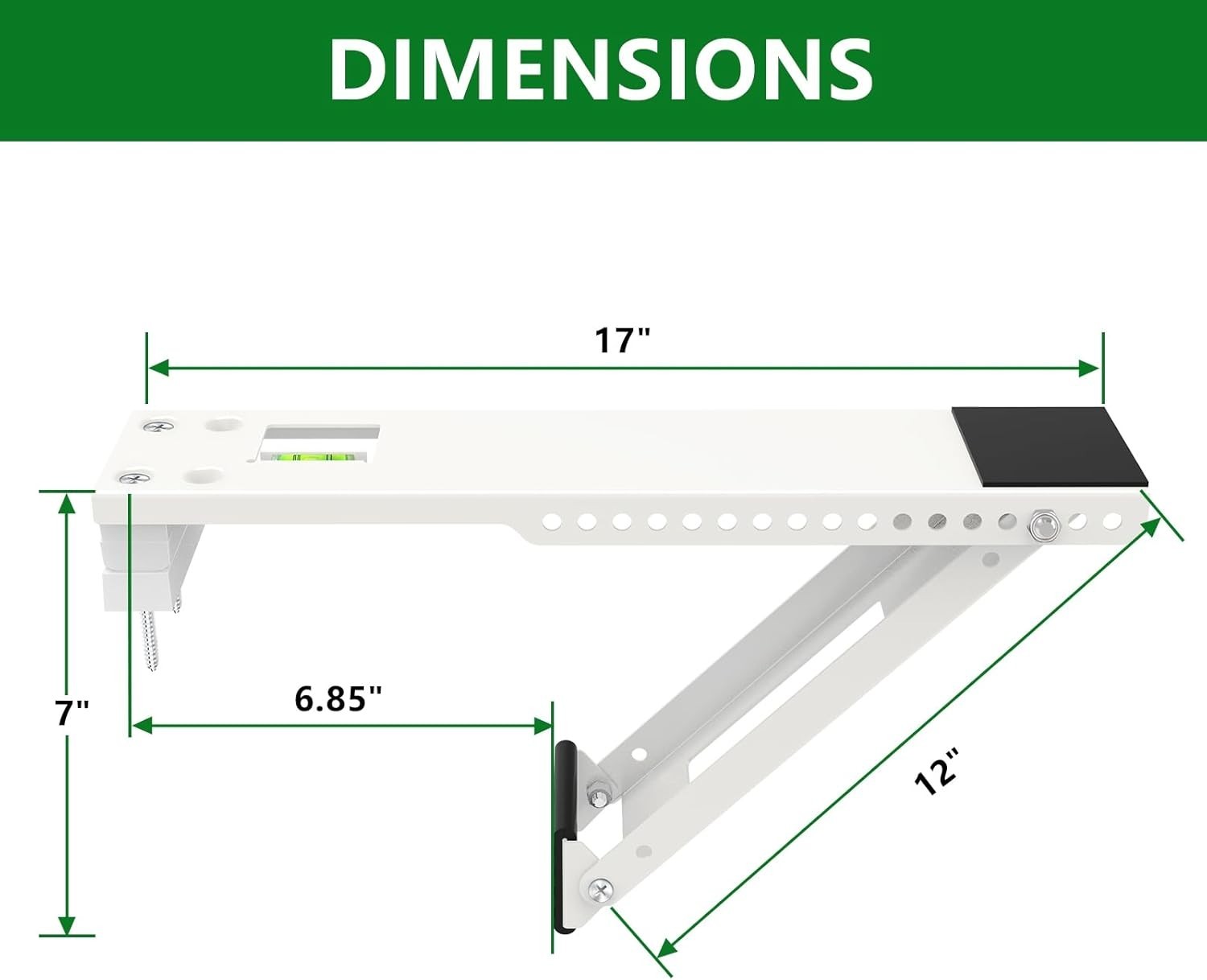 Air Conditioning Window Sill Mounting Bracket White Up to 165 LBS.