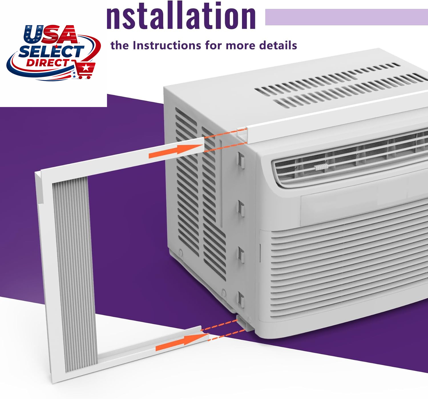 Window Air Conditioner Side Panels Adjustable Insulation Kit 10,000 BTU