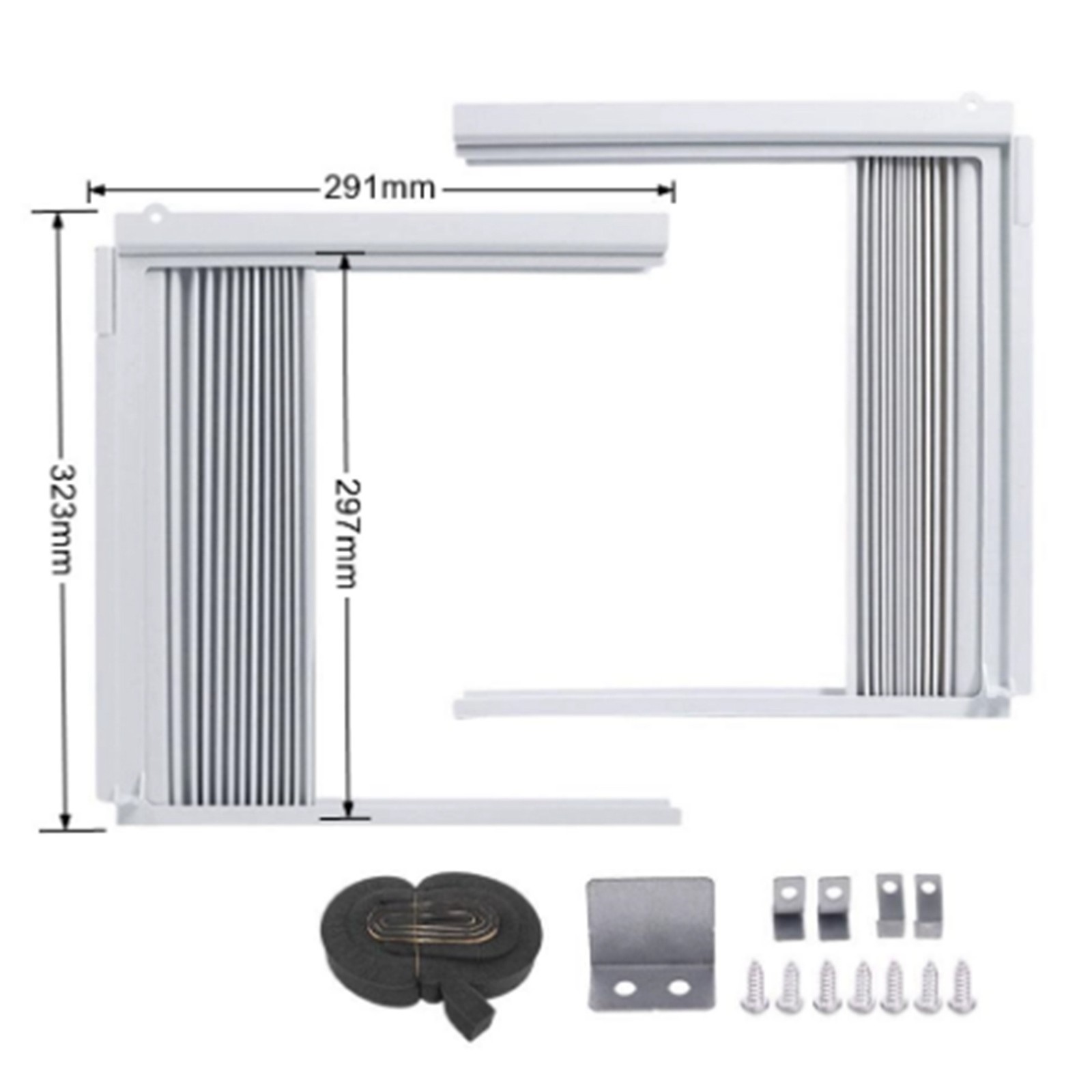 Window Air Conditioner Side Panels with Frame, Adjustable Insulation AC5306