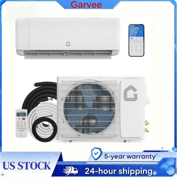 ⚡️Garvee 18,000 BTU Mini Split Air Conditioner with Heat Pump, 19 SEER, Cools Up
