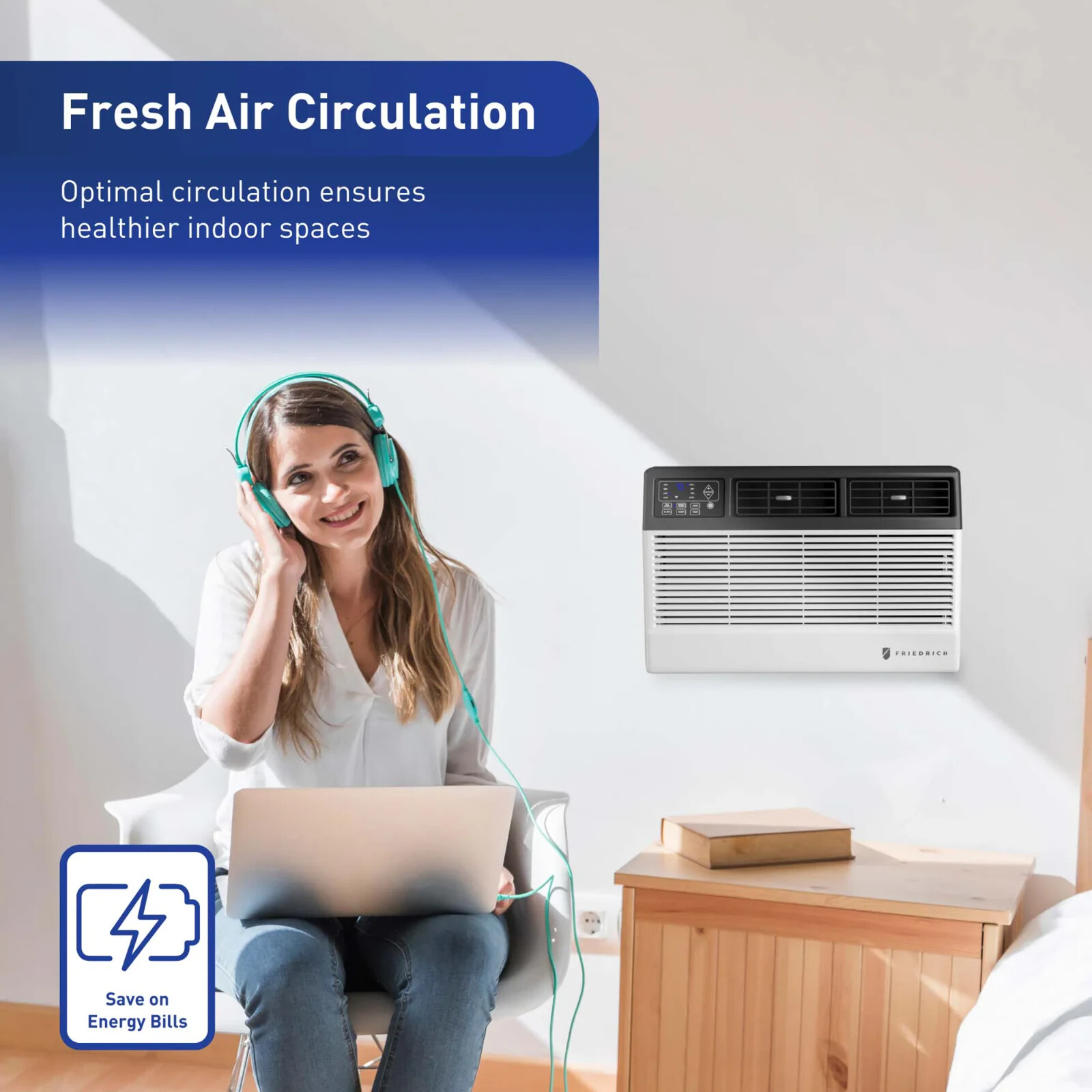 Friedrich 10,000 BTU Window Smart Air Conditioner w/ Remote
