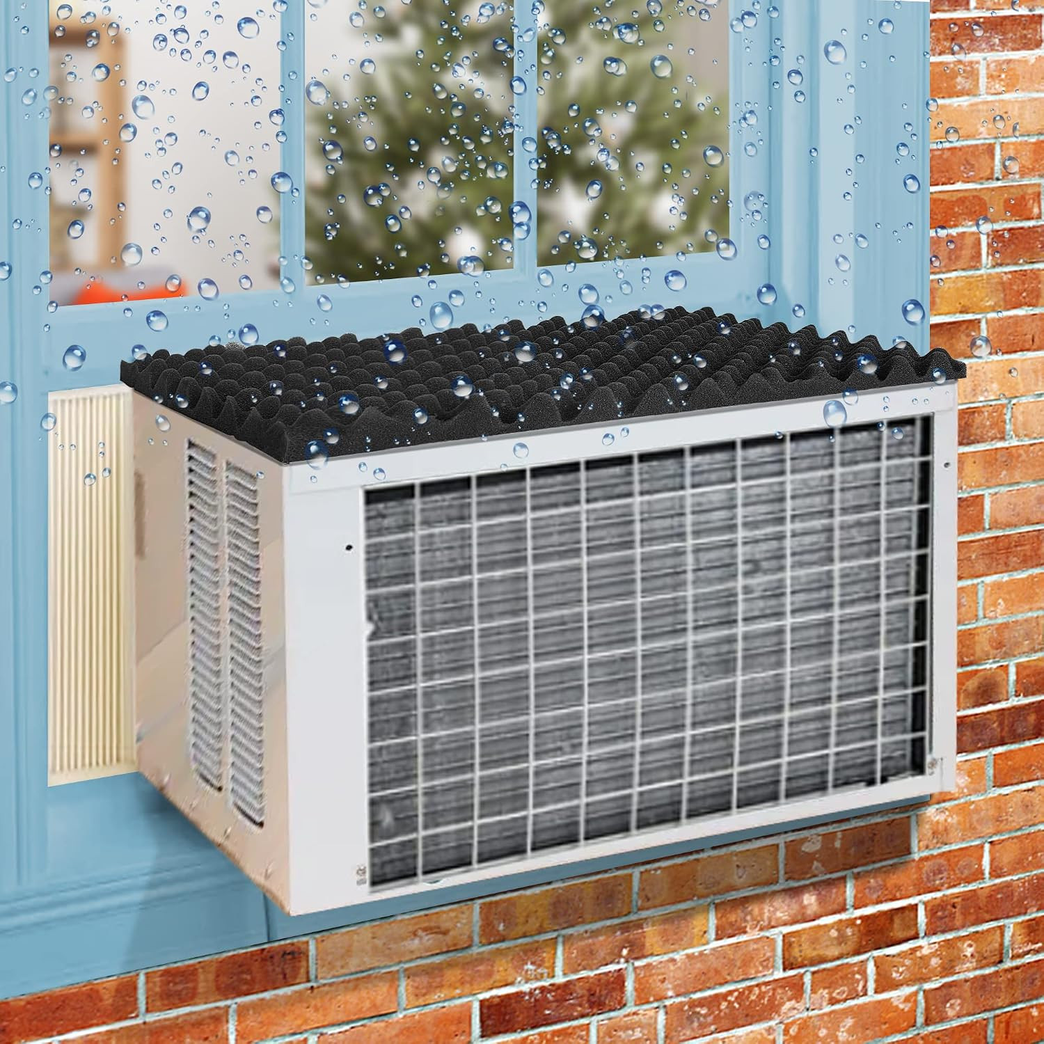 Magnetic Air Conditioner Drip Cushion, 23.6&Prime;X16.9&Prime; Window AC Rain Cover | Remova