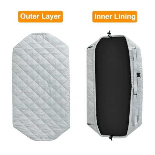 Demao Grey Indoor AC Cover with Cotton Padding – Keep Warm & 17&Prime;W×13&Prime;H×3.5&Prime;D