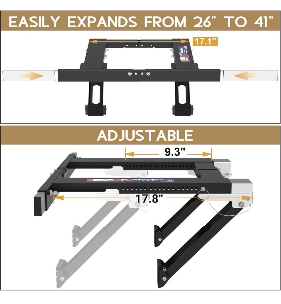 Upgraded No-Drill Window AC Bracket, Adjustable Window Air Conditioner Support