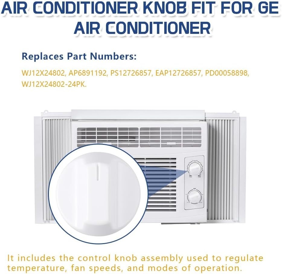 Compatible WJ12X24802 Air Conditioner Knobs, 2 Pack Replacement for GE/Haier