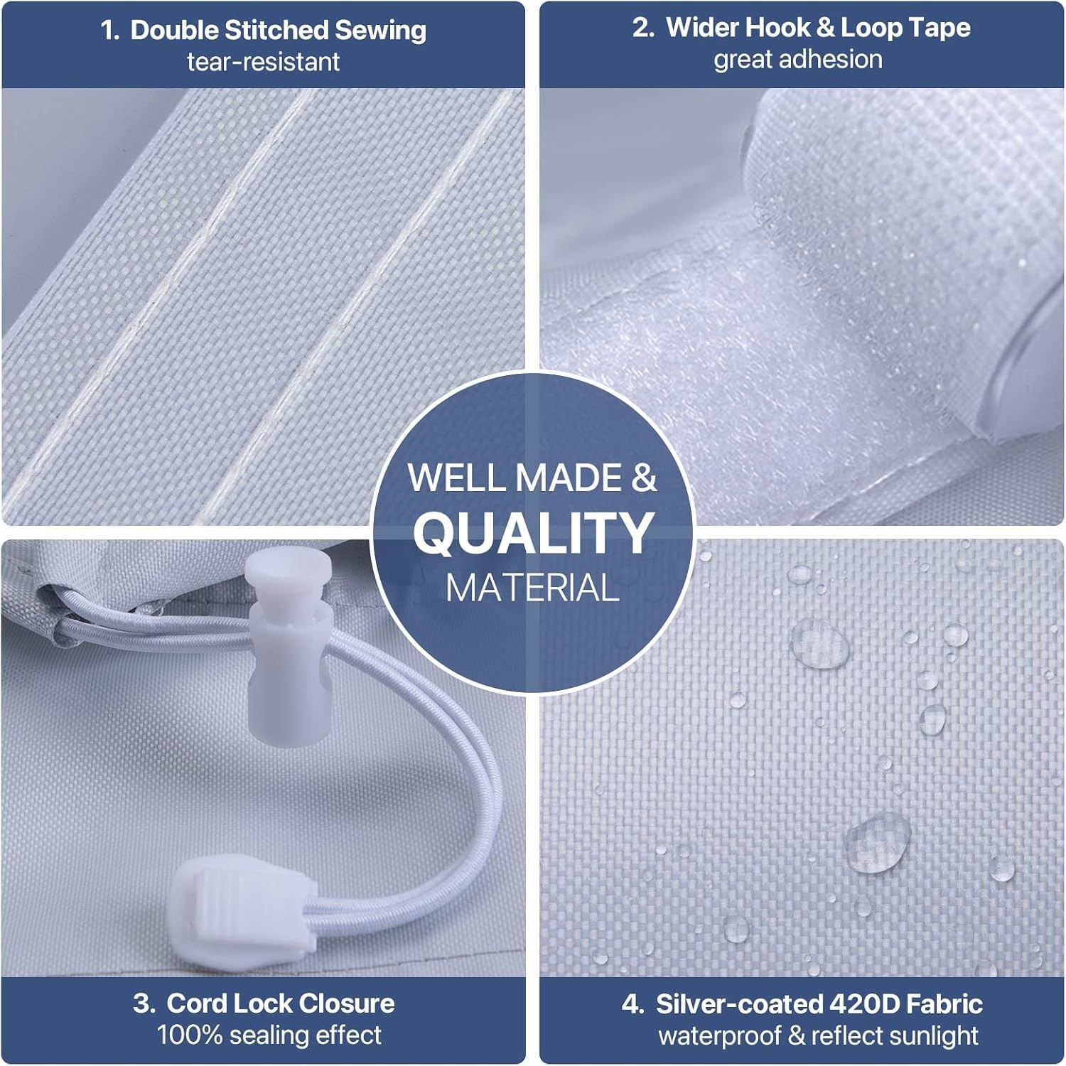Drawstring Portable Air Conditioner Window Vent Kit, 100% Sealing Portable AC…