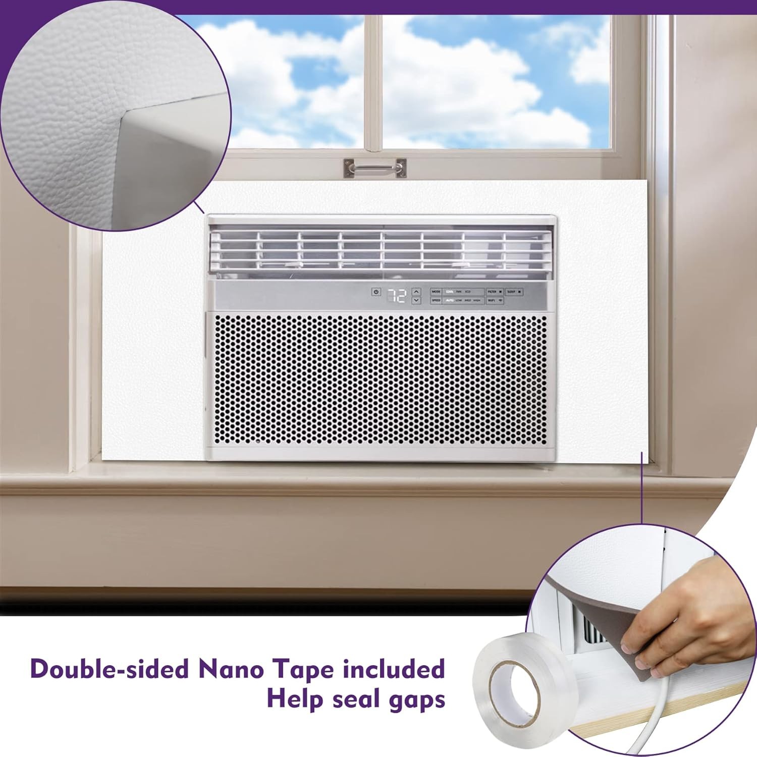 Full Surround Window AC Insulation Foam Side Panels Air Conditioner Units 39 »