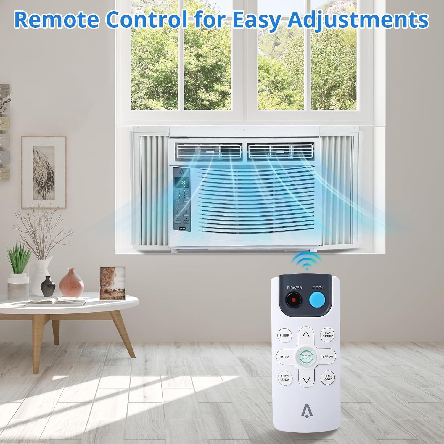 ⚡️6000 BTU Window AC Unit, Quiet 50dB, Efficient Cooling, Remote Control, No WiF