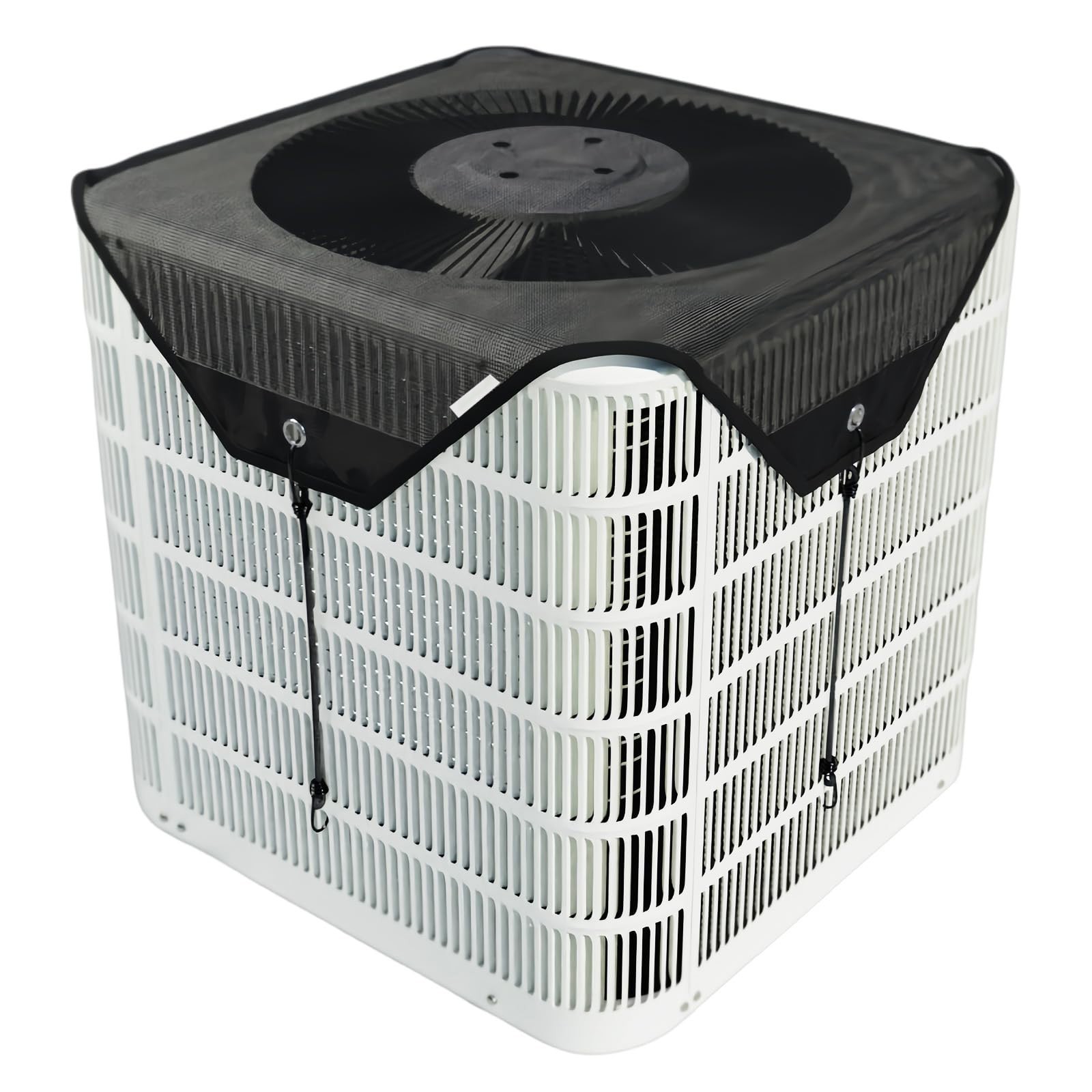 Universal AC Cover, 28×28 Inch, Top Defender Style, Mesh, Black