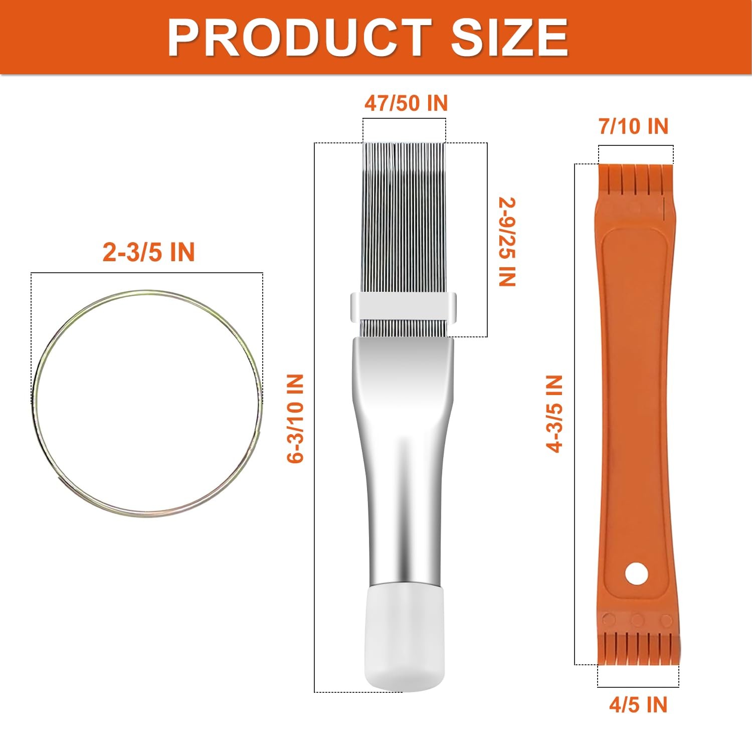 AC Condenser Fin Straightener Set, 2PCS FCR6 Comb & Stainless Steel Comb
