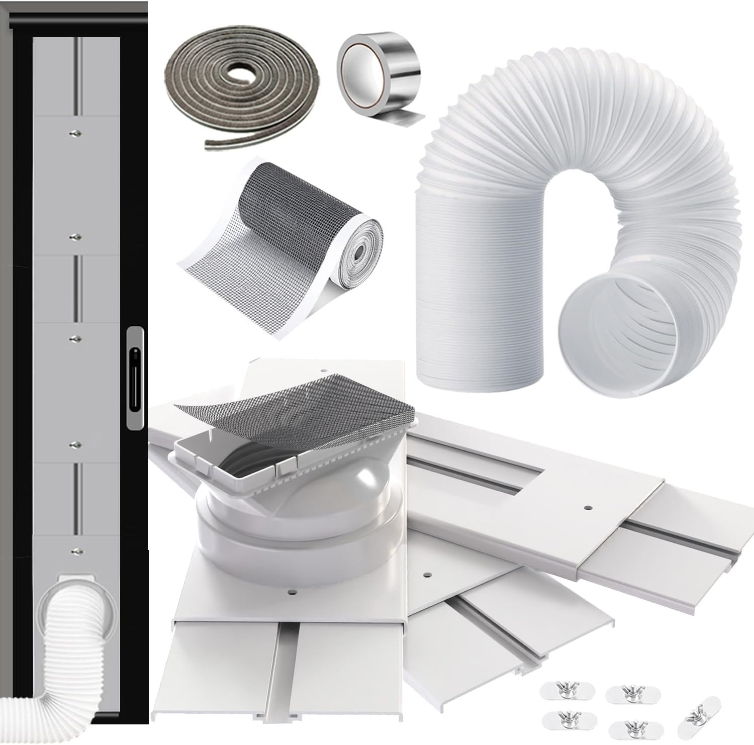 All-in-One 95&Prime; Sliding Door AC Vent Kit – Seamless Hose Connection & Durability