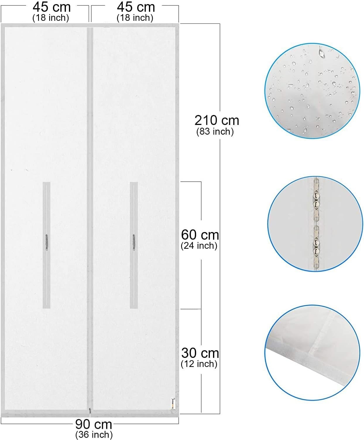 36×83 Inch Zipper Door Seal for Mobile AC – Energy-Saving & Easy to Install