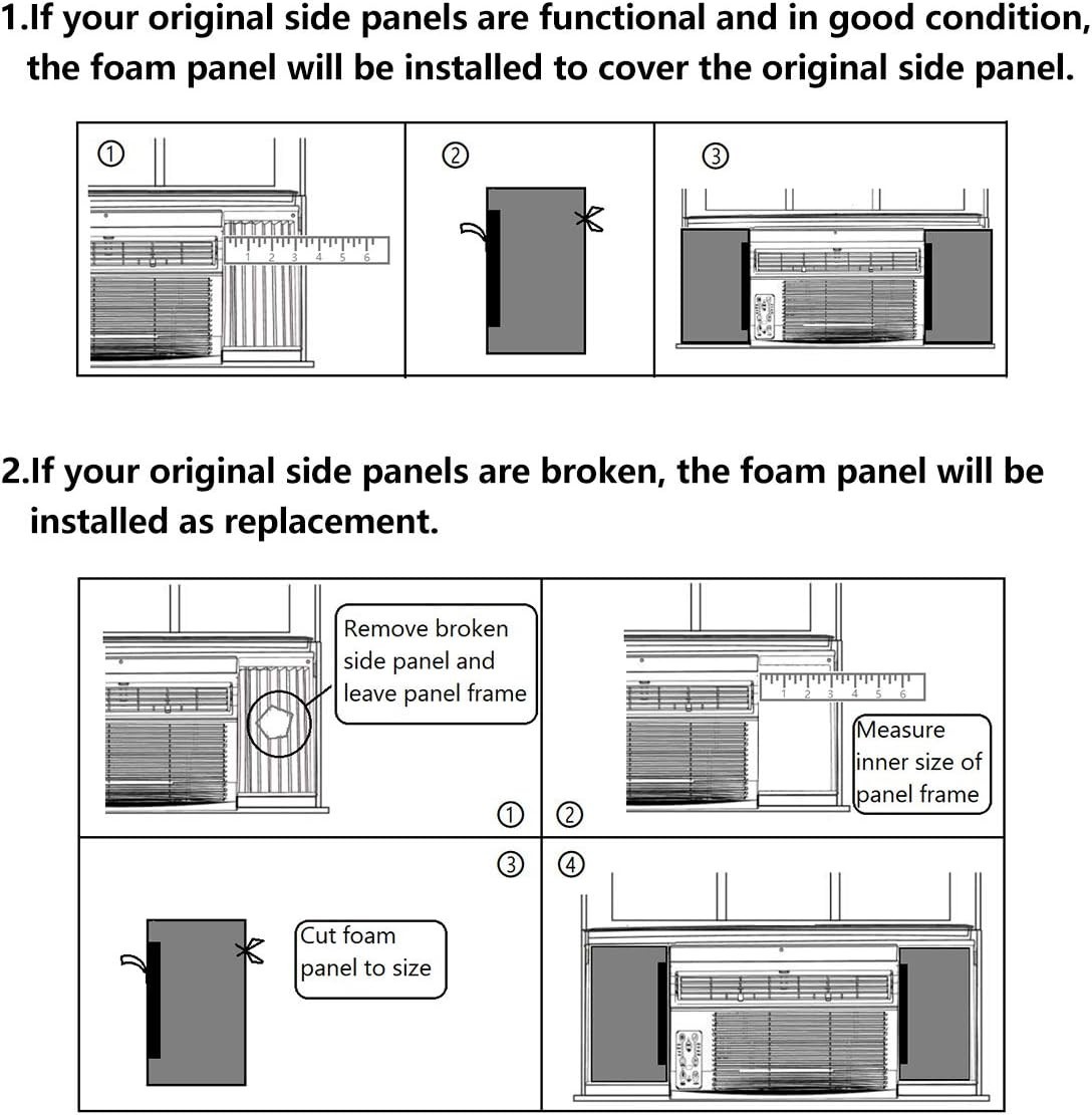 Durable Foam Insulation Panels for Air Conditioners – 2 Pack, Weather-Resistant