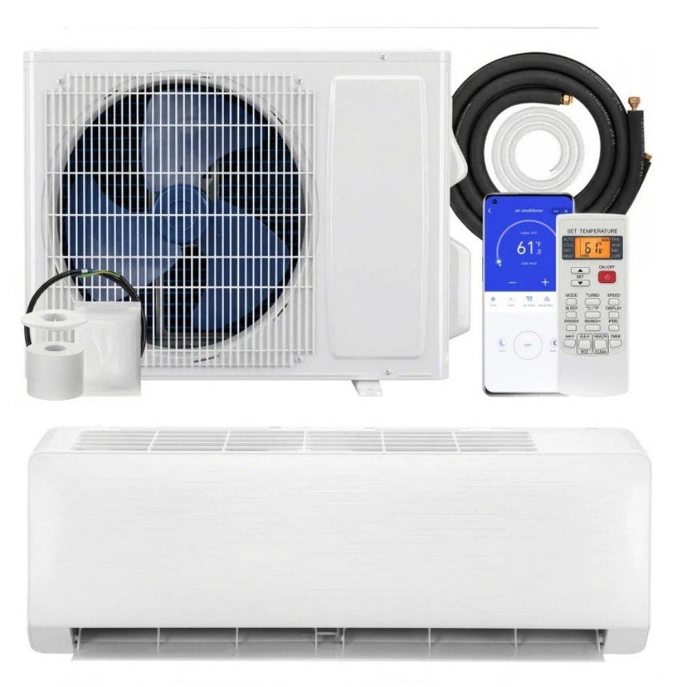 Mini Split AC 18000 BTU Cooling Heating 1250 Sq Ft SEER2 22 R32 WiFi 230V White