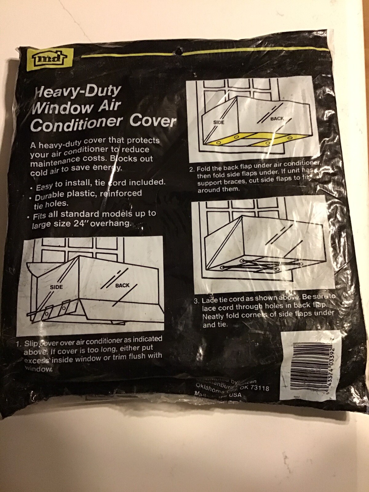 MD Heavy Duty Window Air Conditioner Cover 25&Prime; Long, NOS