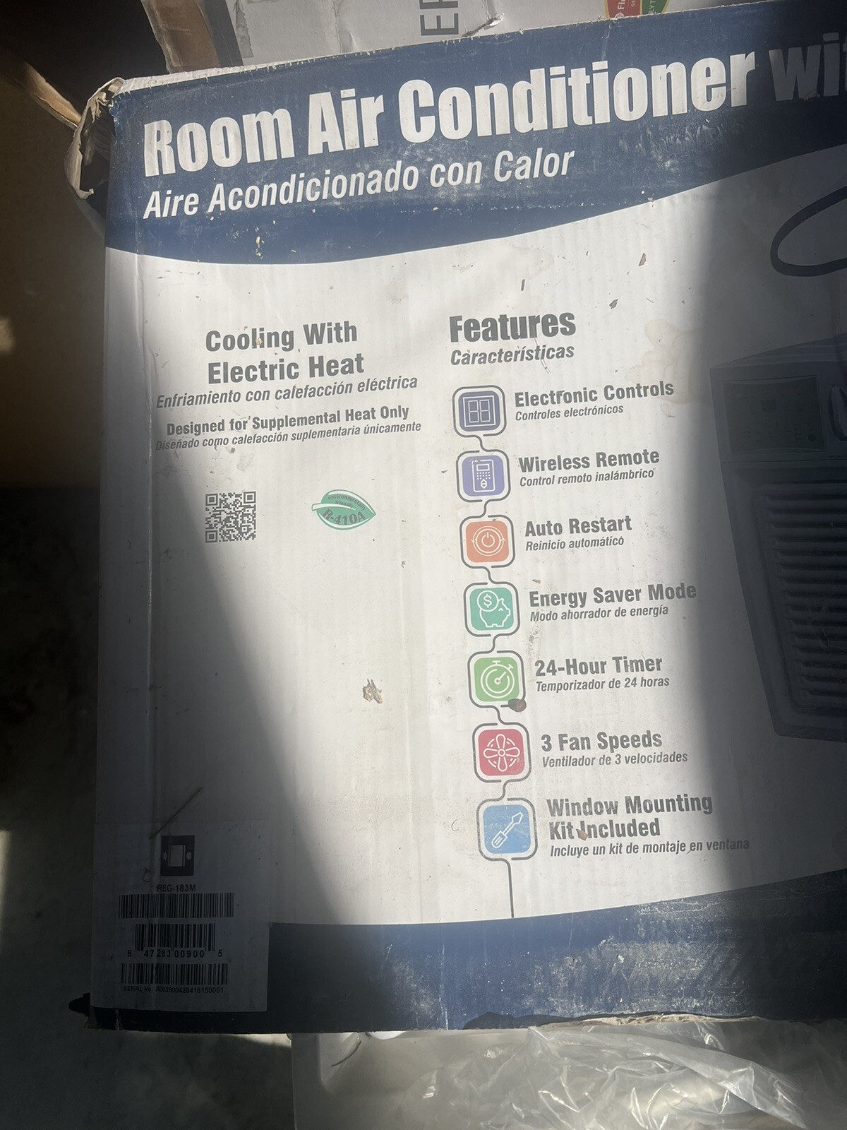 Brand New COMFORT-AIRE Air Conditioner/Heater 230 V, 60 Hz, , 18,500 BTU