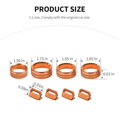 JL Switch Button Covers Window Control Air Conditioner Headlight Volume orange