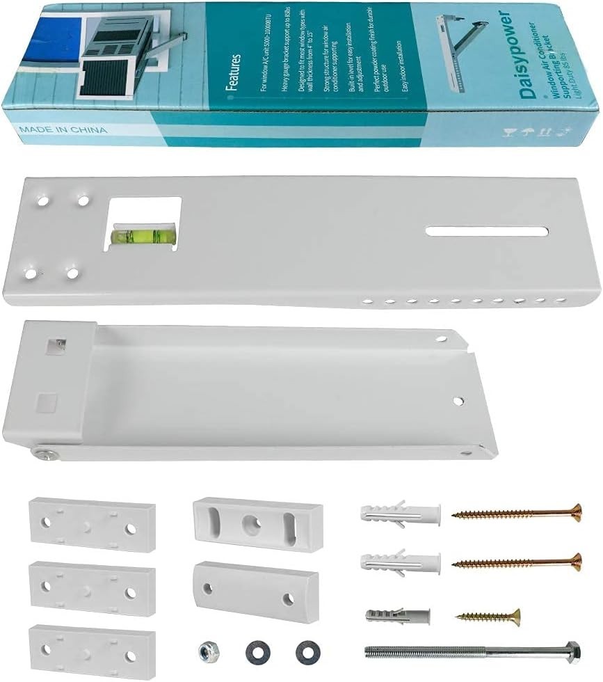 Heavy-Duty Window AC Support Bracket — Supports Up to 85lbs, Easy Indoor Install