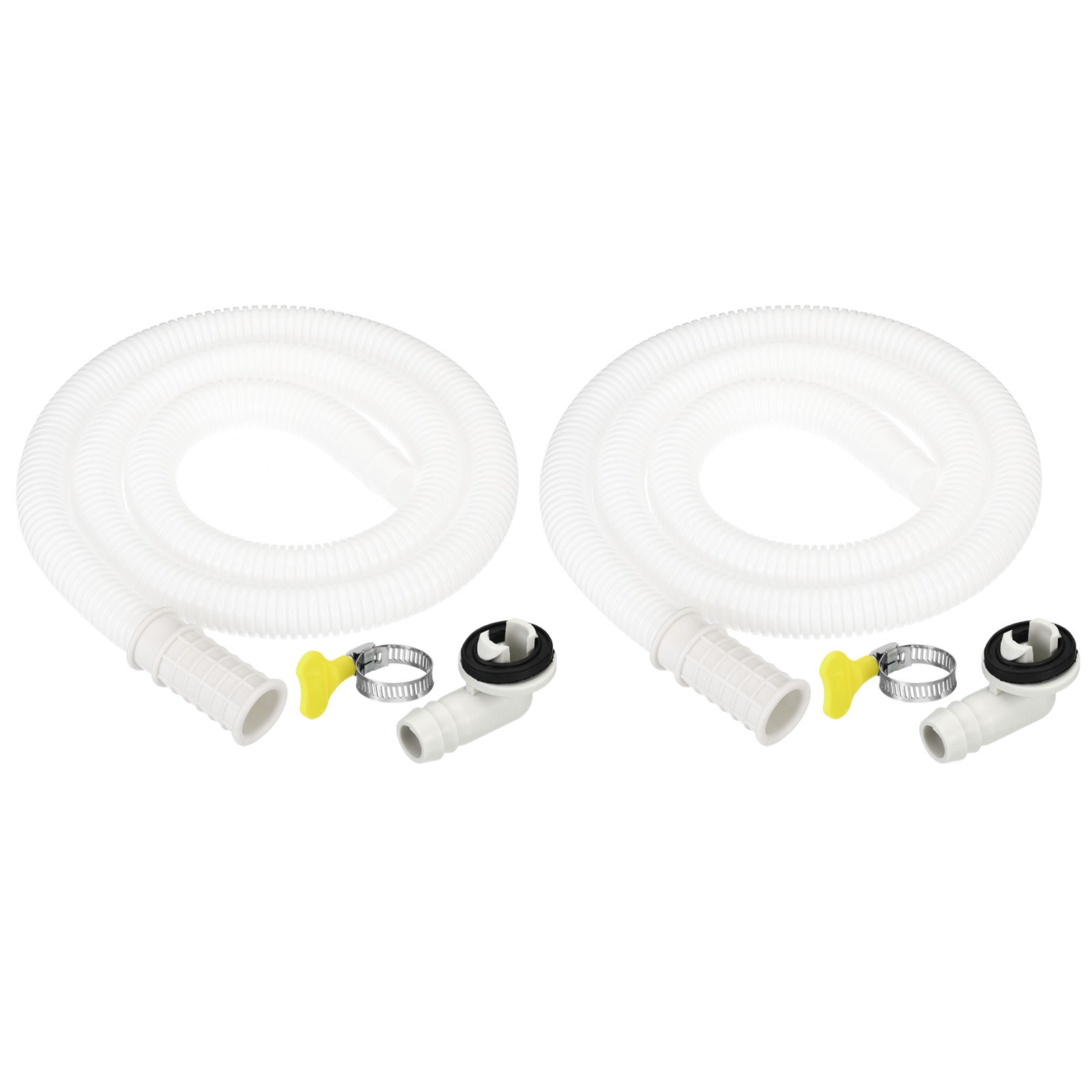 3.3ft Air Conditioner Drain Hose Kit, 2 Kit Universal Hose with Clamp, White