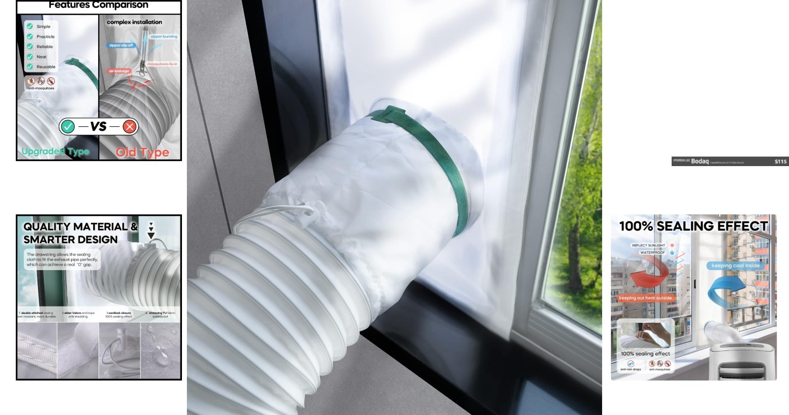 Superior 100% Sealing Portable AC Window Kit – Adjustable & Fast Cooling Design