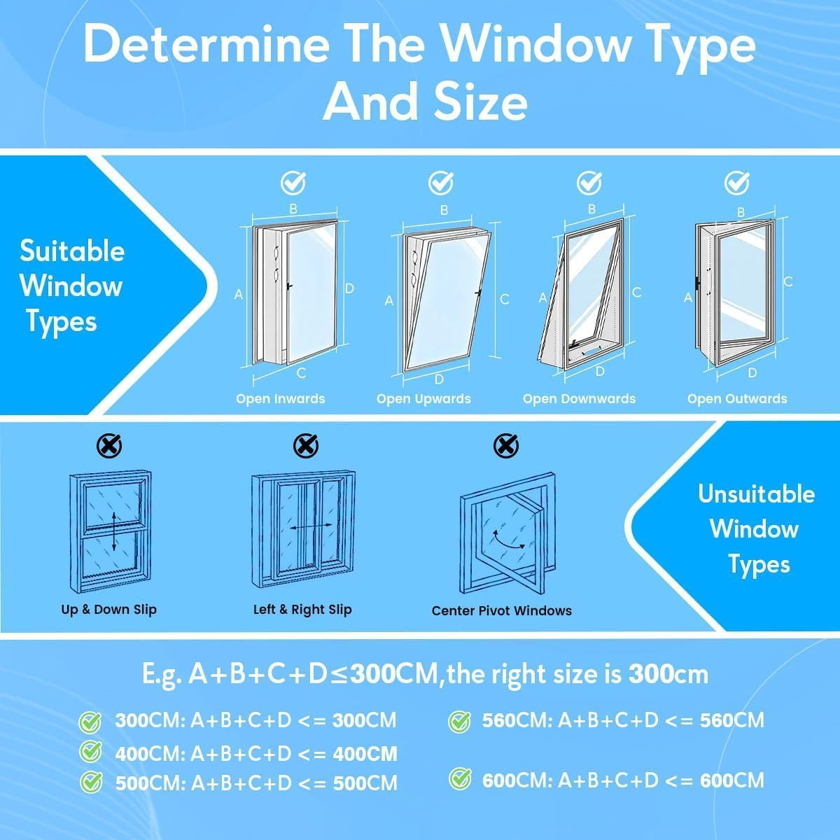 Portable Air Conditioner Window Seal Kit, 400CM (157 ») AC Casement, Hot Air Sto