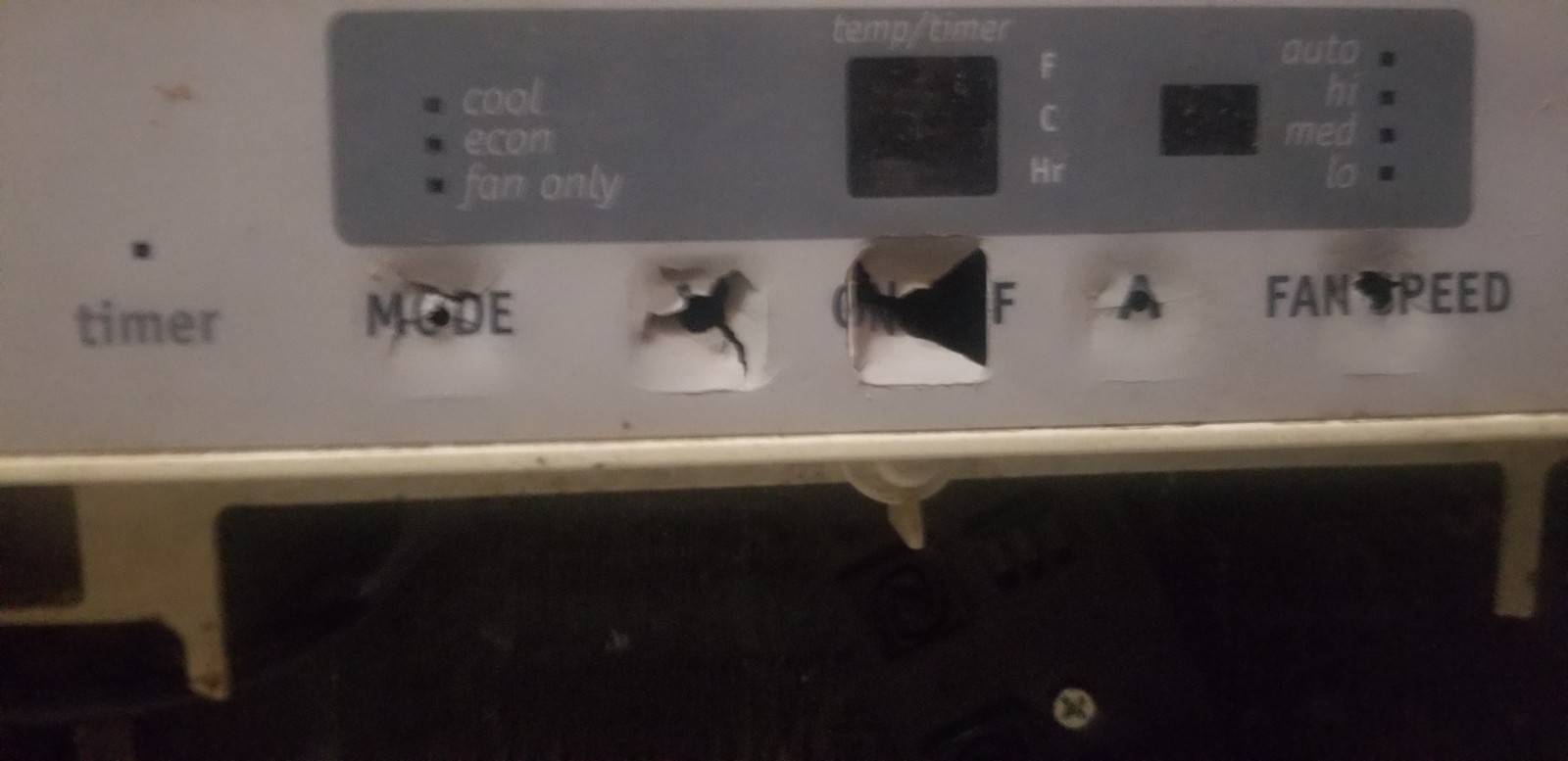 110 AC WINDOW UNIT USED BUT WORKS GREAT AND BRAND NEW SMOKE DETECTOR