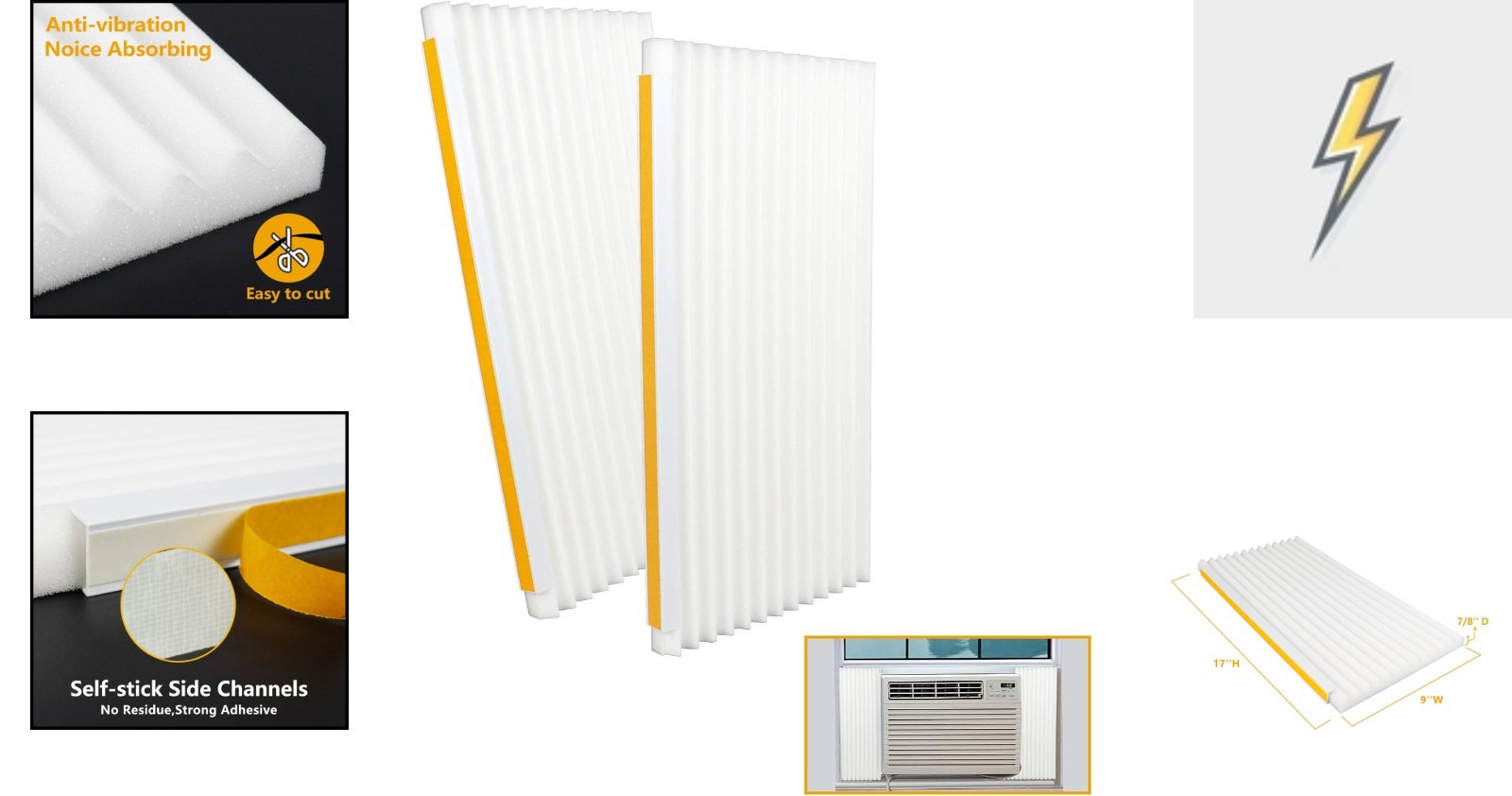 Durable Foam Insulation Panels for Air Conditioners – 2 Pack, Weather-Resistant