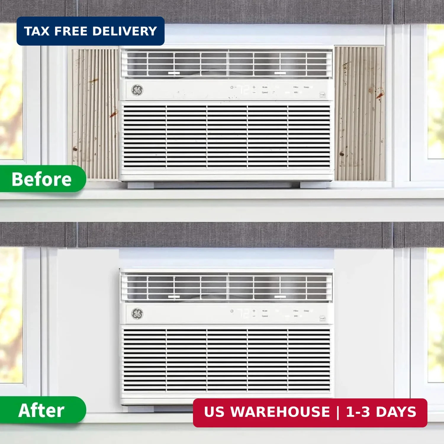 Window Air Conditioner Side Insulated Panel, WinterSummer Winter Heat and Draft