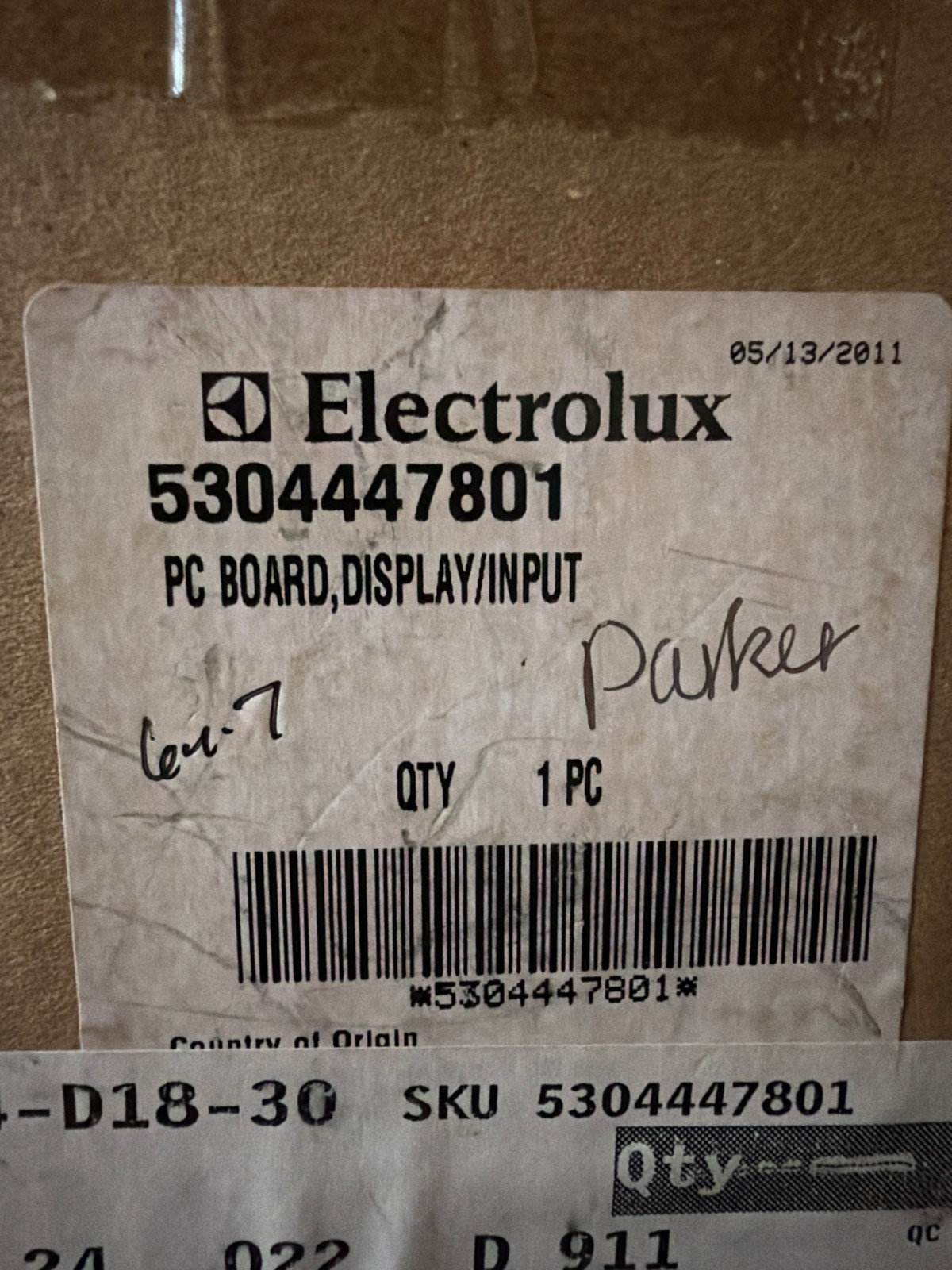 Genuine OEM Electrolux 5304447801 Air Conditioner Display Printed Circuit Board