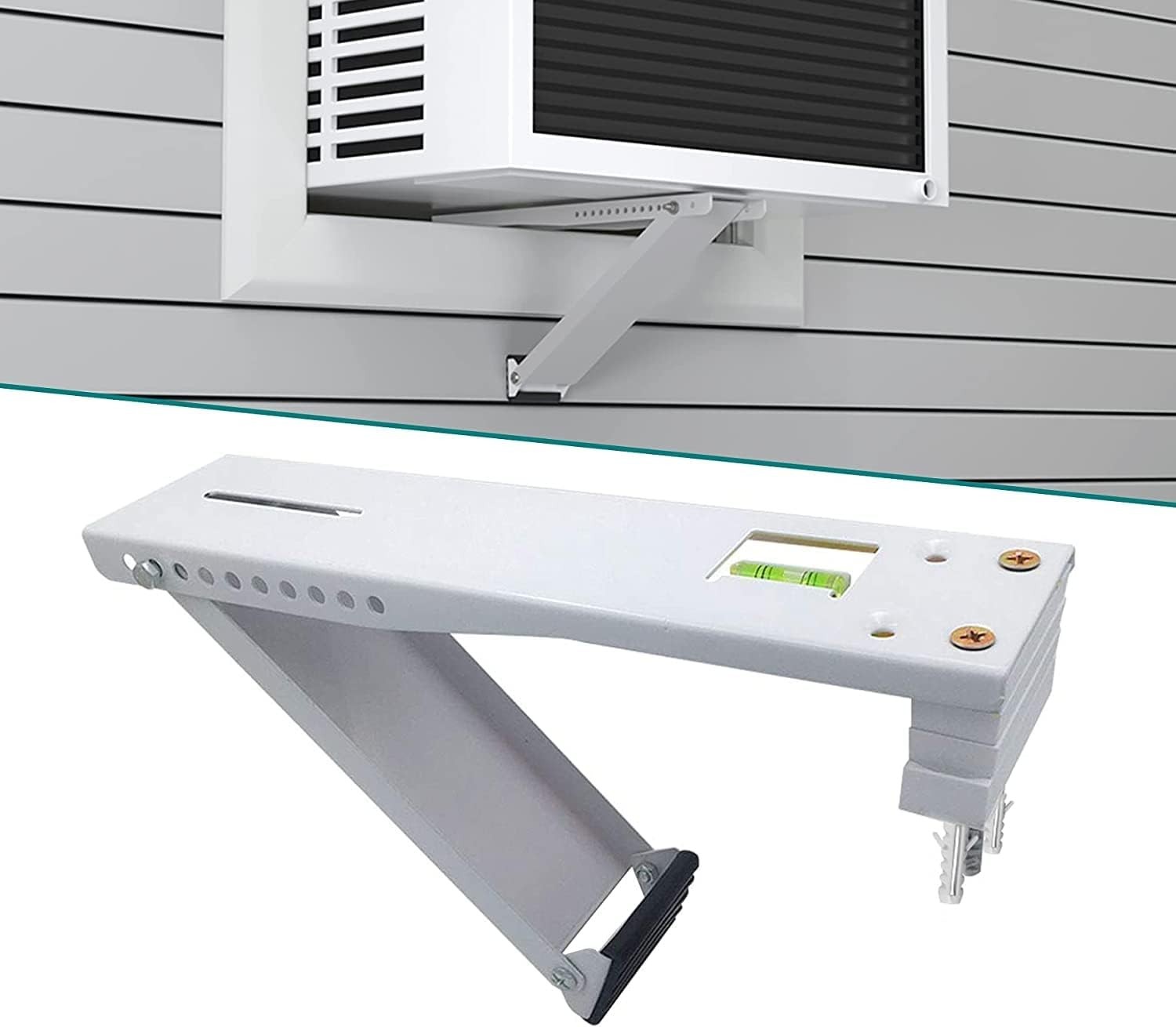 Heavy-Duty Window AC Support Bracket — Supports Up to 85lbs, Easy Indoor Install