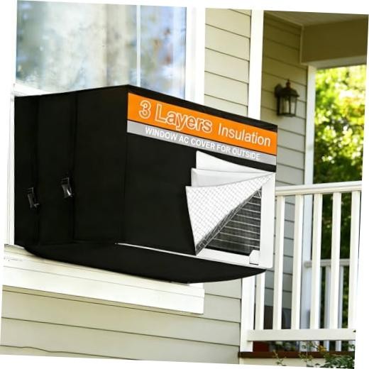 Demao Window Air Conditioner Covers for Outside,Winter 1 Count (Pack of 1)