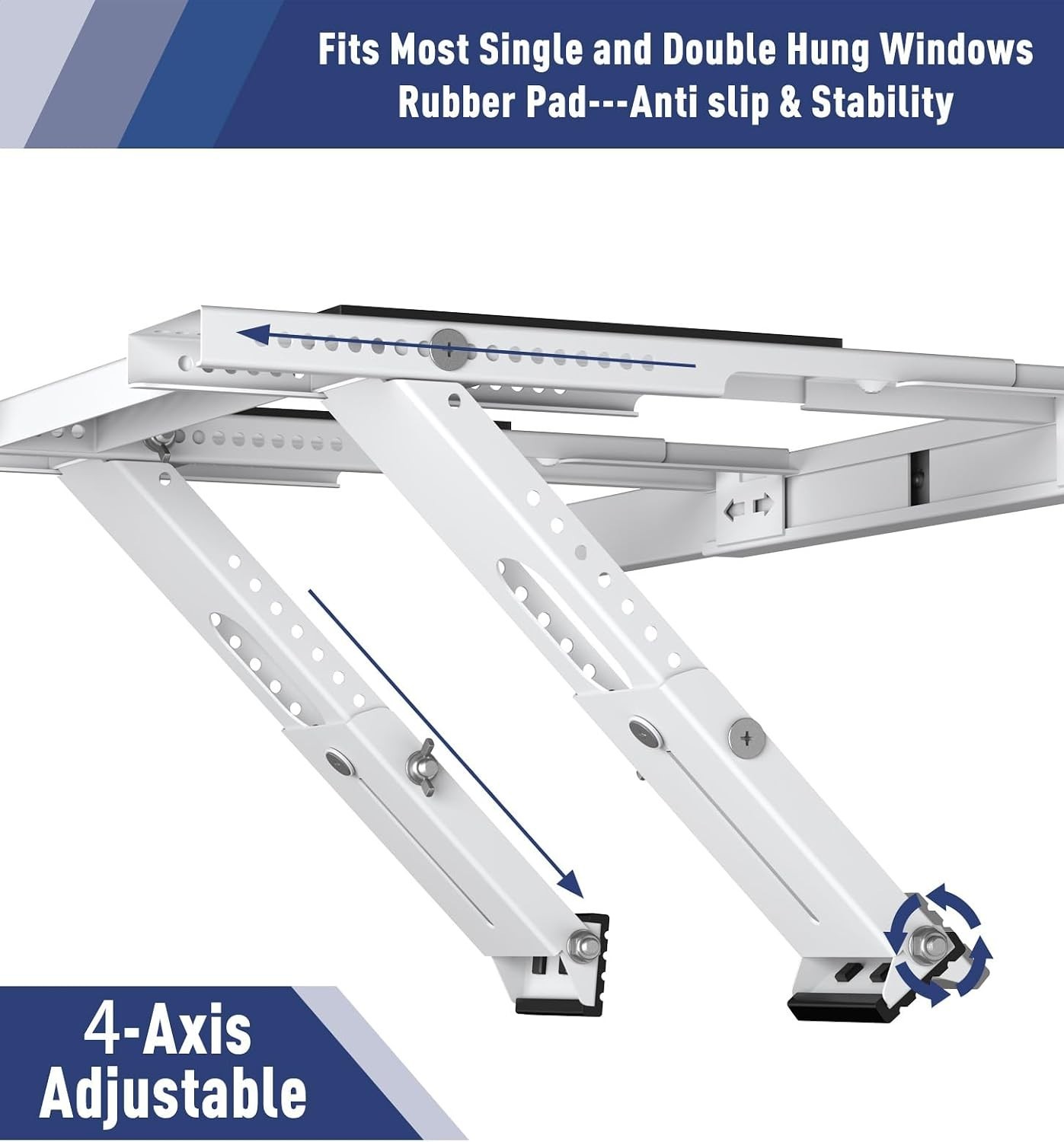 No Drilling Window AC Support Bracket Adjustable Support Fits Single &