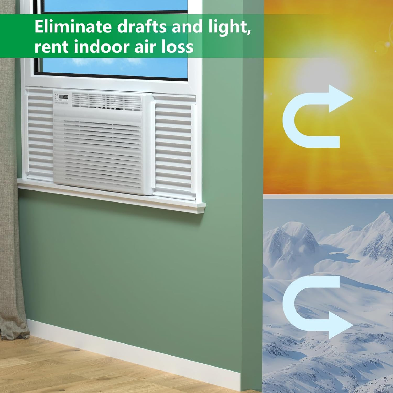 Window Air Conditioner Side Insulated Panel, 2PIC Insulation Panels Window Seal